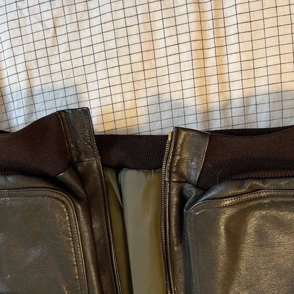 LL Bean Flying Tiger Leather Bomber Jacket Made in USA - Picture 8 of 10